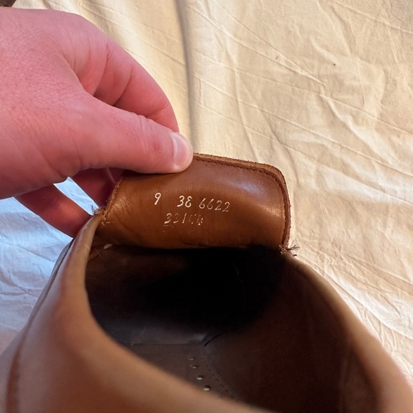 Allen Edmonds Carlsbad light tan leather woven loafers size 9 3E - Picture 4 of 7